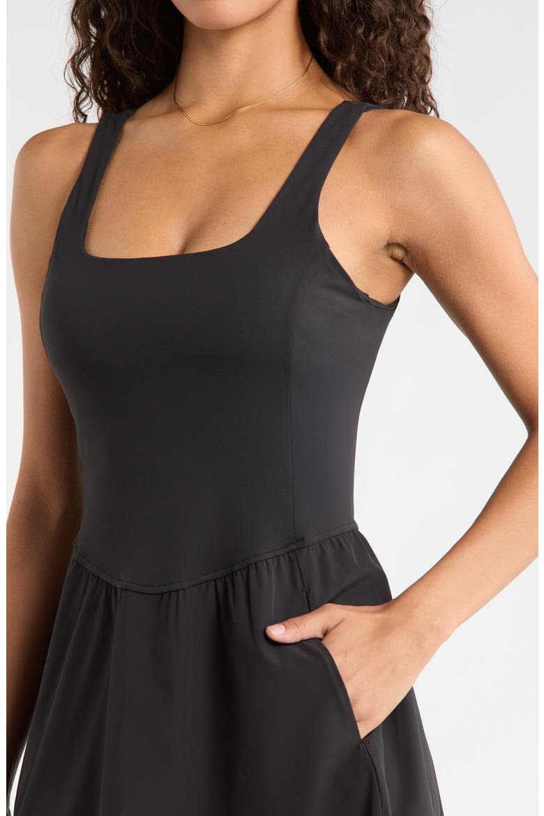 Effortless Short Dress, Alternate, color, BLACK