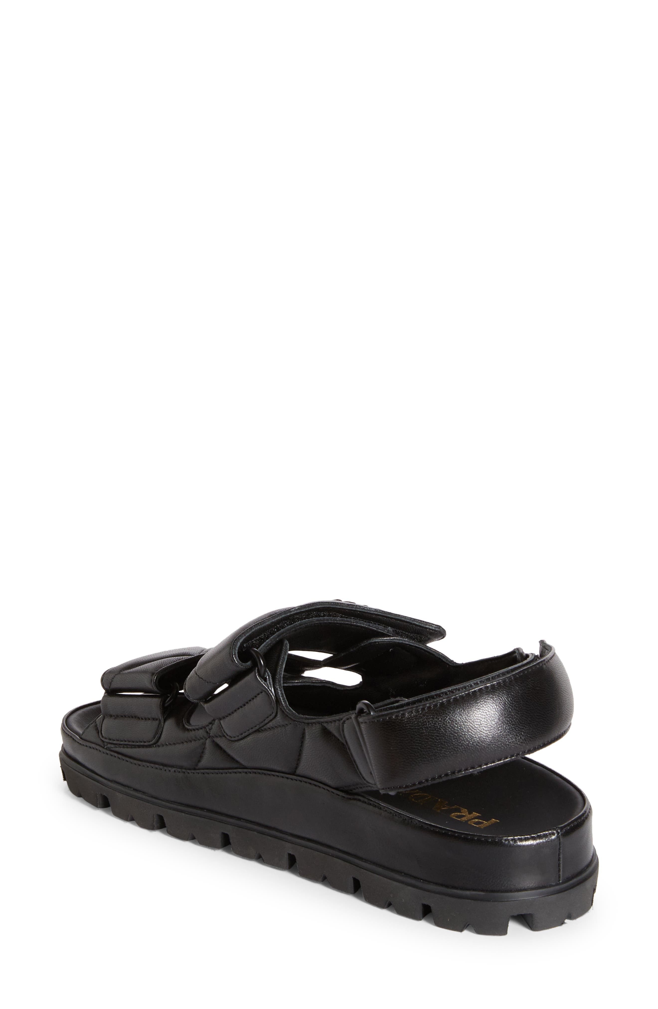 Prada Diagram Double Strap Slide Sandal, Alternate, color, 