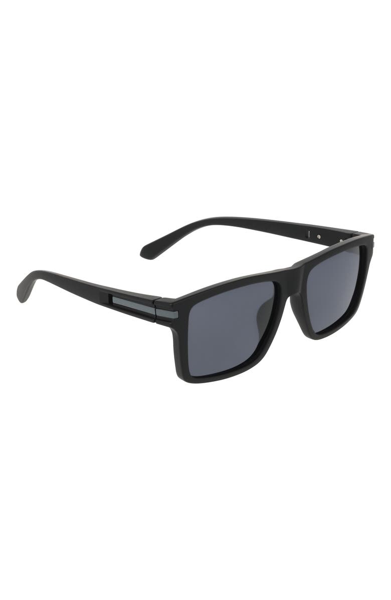 Cole Haan 54mm Rectangular Sunglasses, Alternate, color, Black