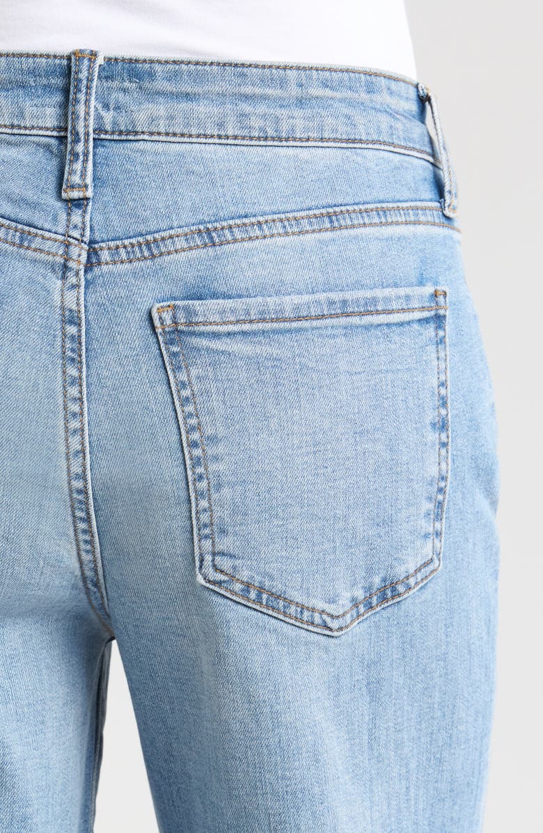 KUT from the Kloth Meg Fab Ab High Waist Cuffed Hem Wide Leg Jeans, Alternate, color, Charming Blue