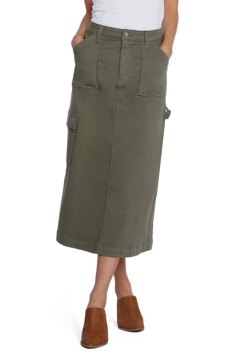 Patch Cargo Midi Skirt, Main, color, ARMY