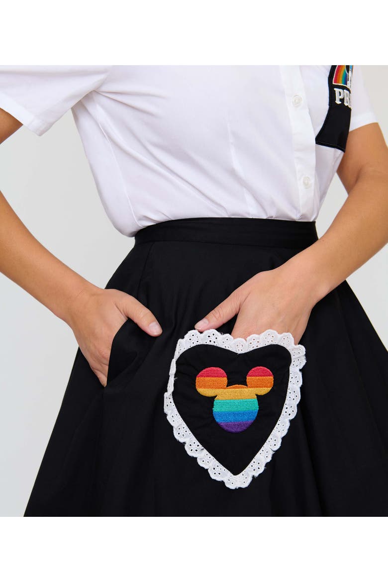 Sally Swing Skirt, Alternate, color, Black Mickey Pocket
