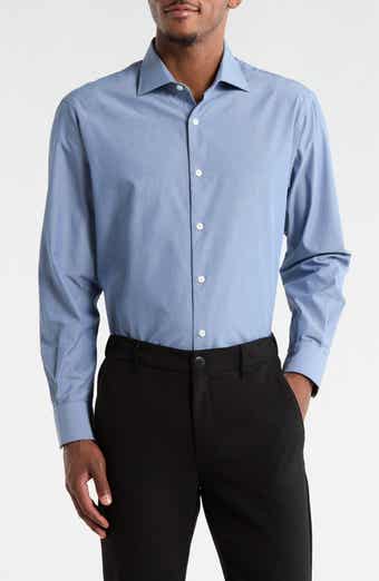 Vince Classic Button Front Long Sleeve Cotton Dress Shirt