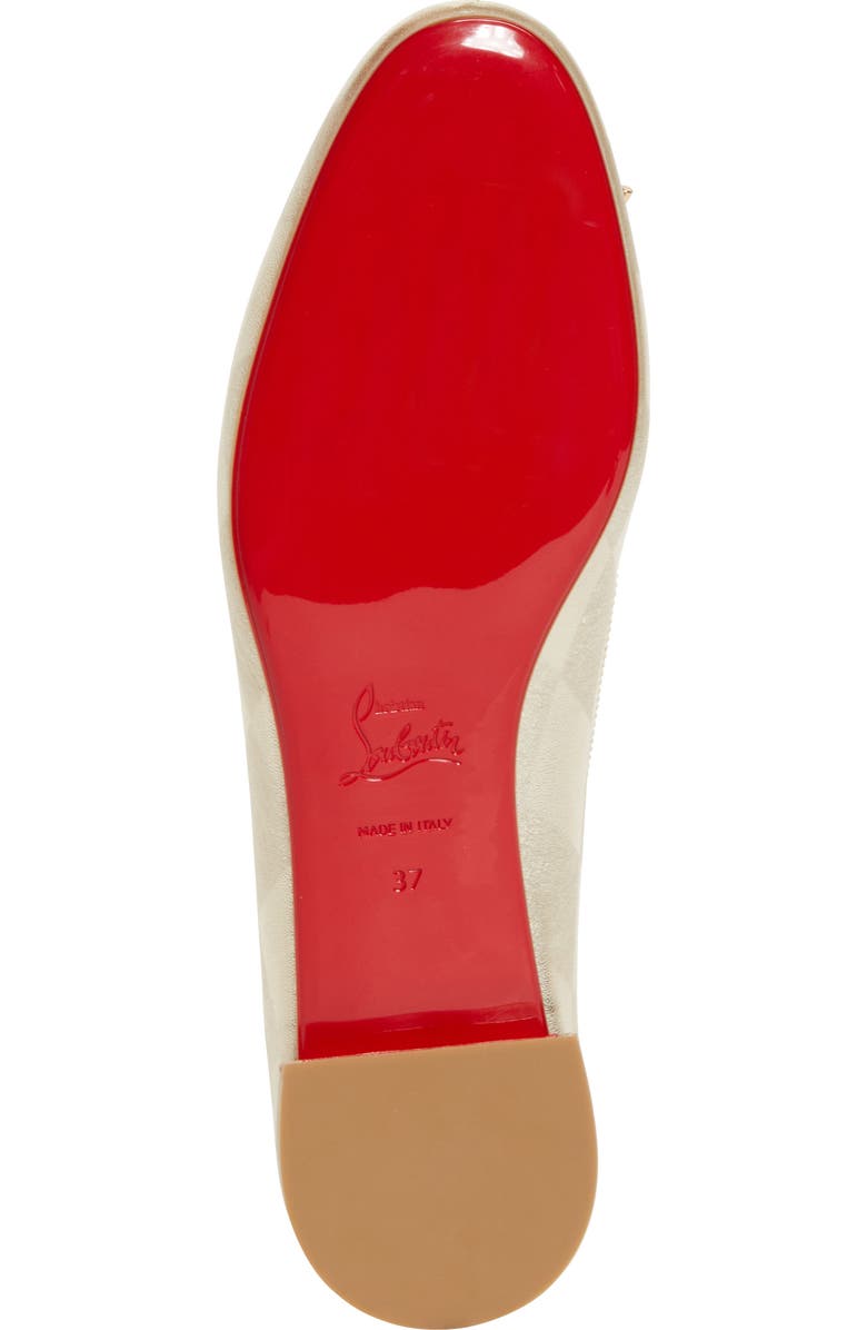 Christian Louboutin Sweetie Jane Bow Ballet Flat, Alternate, color, Platino Chiaro