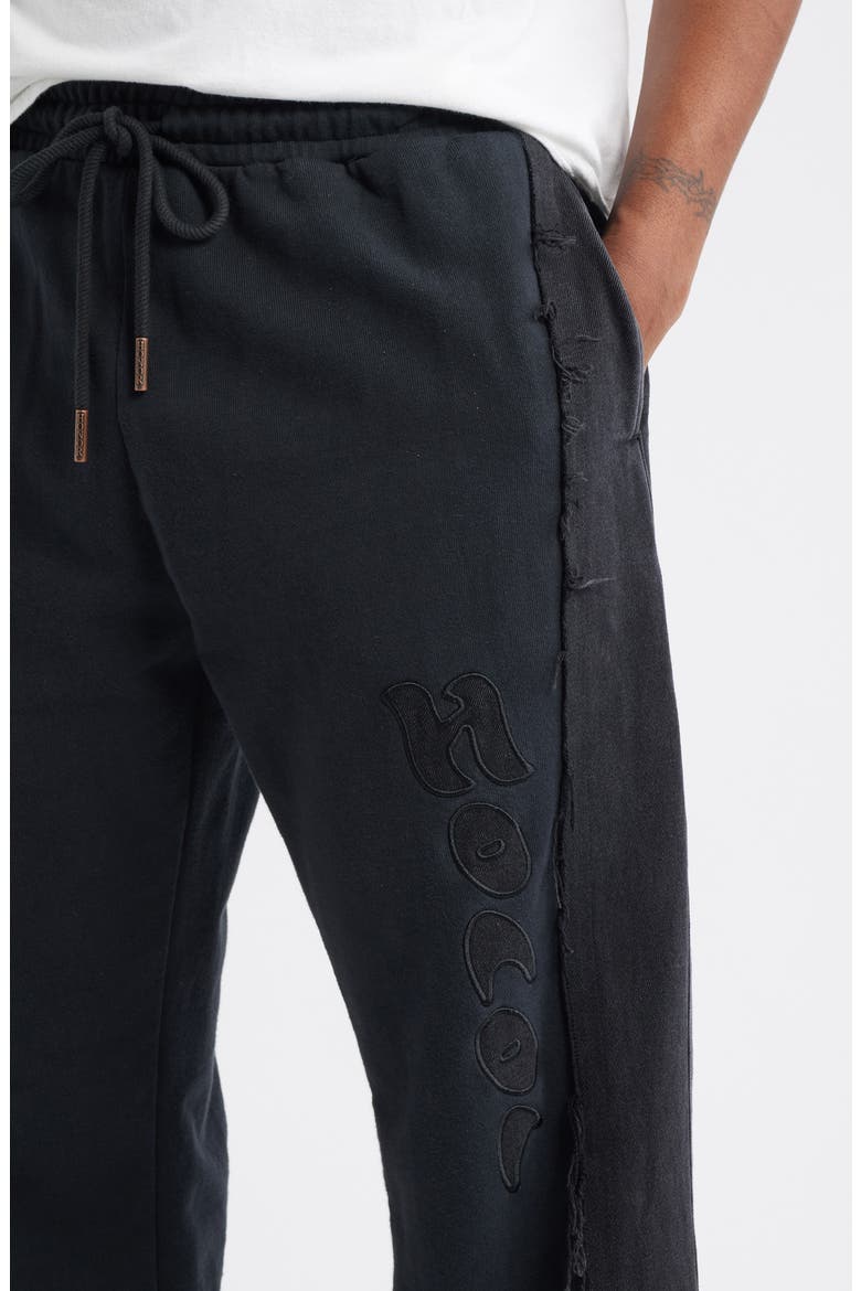 Mixed Media Sweatpants, Alternate, color, BLACK