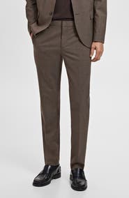 MANGO Slim Fit Flat Front Pants