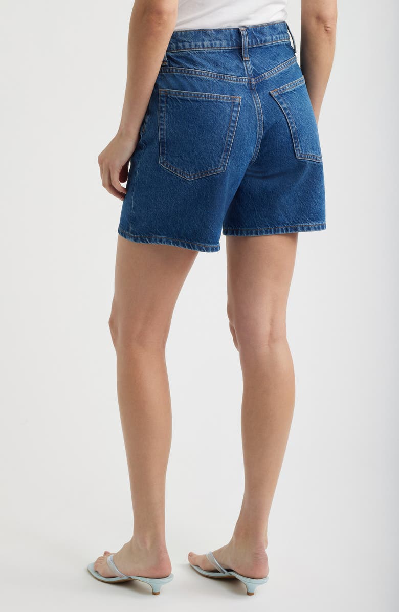 Reformation Raye Relaxed Denim Shorts, Alternate, color, Cleary