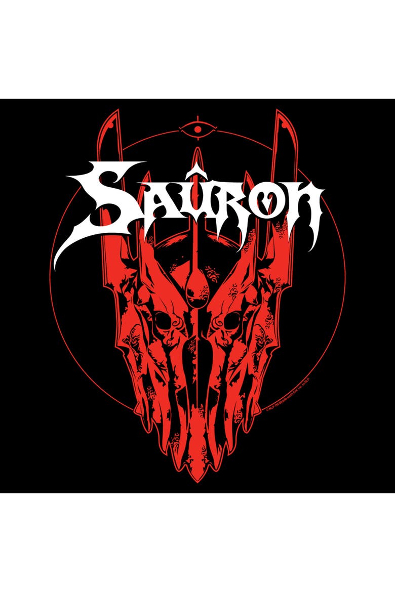 Men's The Lord of the Rings Sauron Red Head  Graphic T-Shirt, Alternate, color, Black