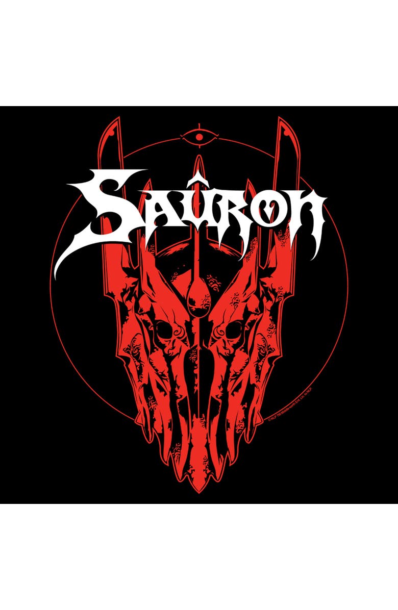 The Lord of the Rings Men's The Lord of the Rings Sauron Red Head  Graphic T-Shirt, Alternate, color, Black