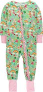 RuffleButts Lucky Day Print Ruffle Convertible Romper