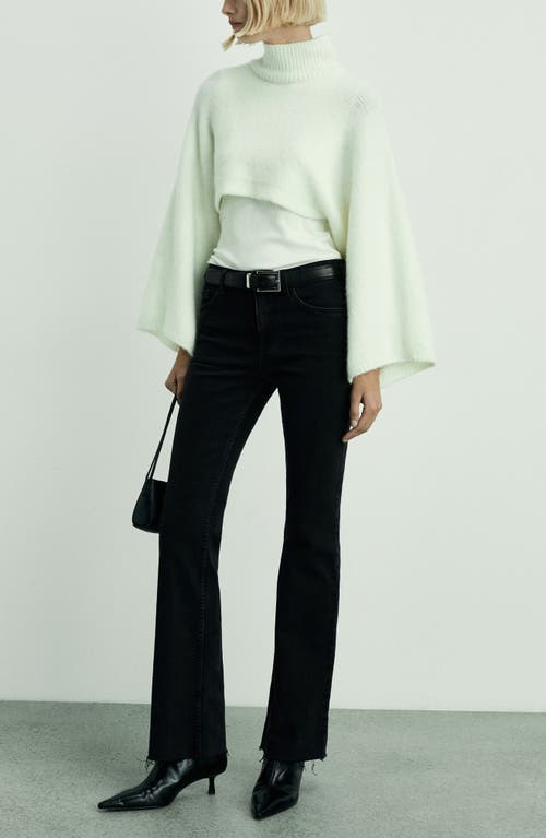 Mango High Waist Balloon Jeans In Black Denim