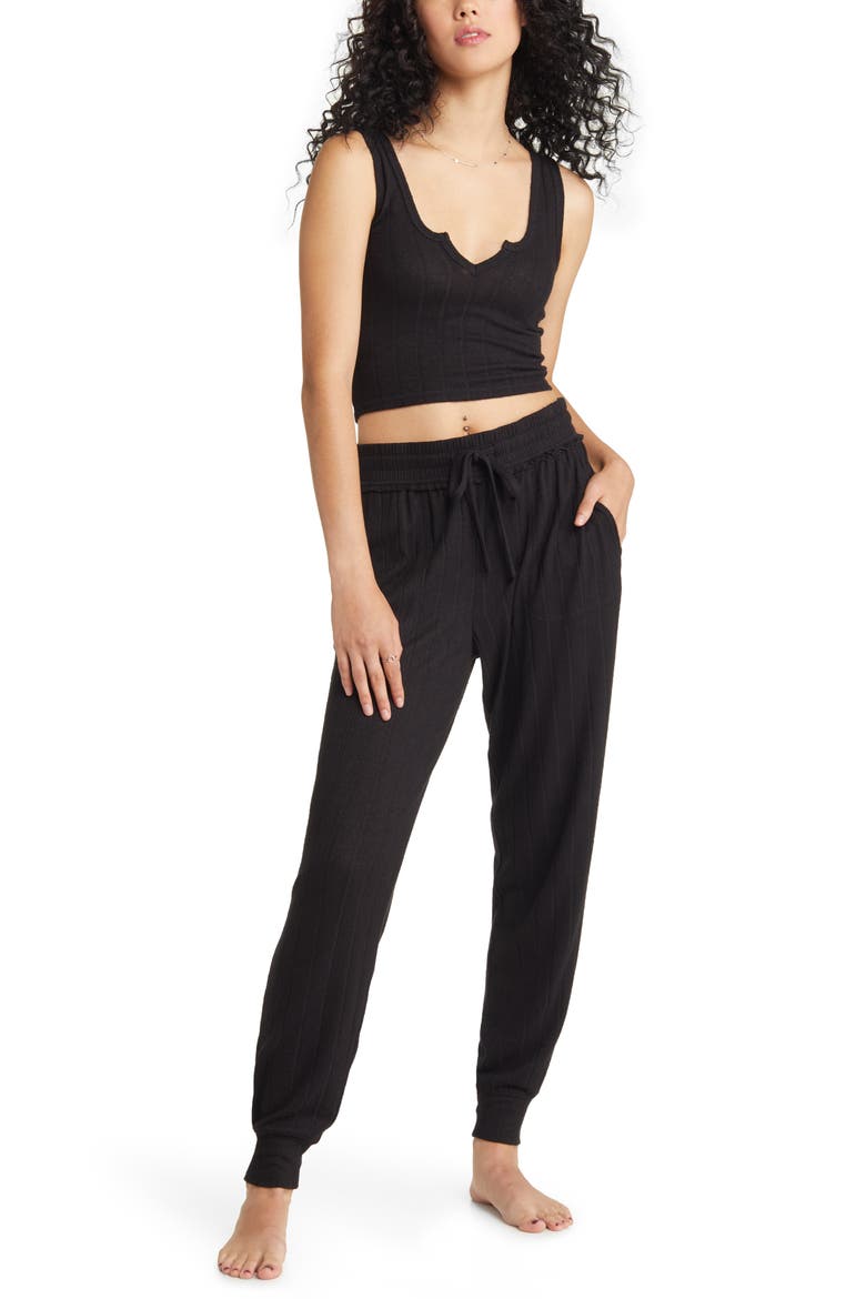 Cozy Rib Joggers, Alternate, color, BLACK