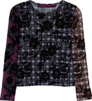 Chopova Lowena Duchess Flocked Mesh Top