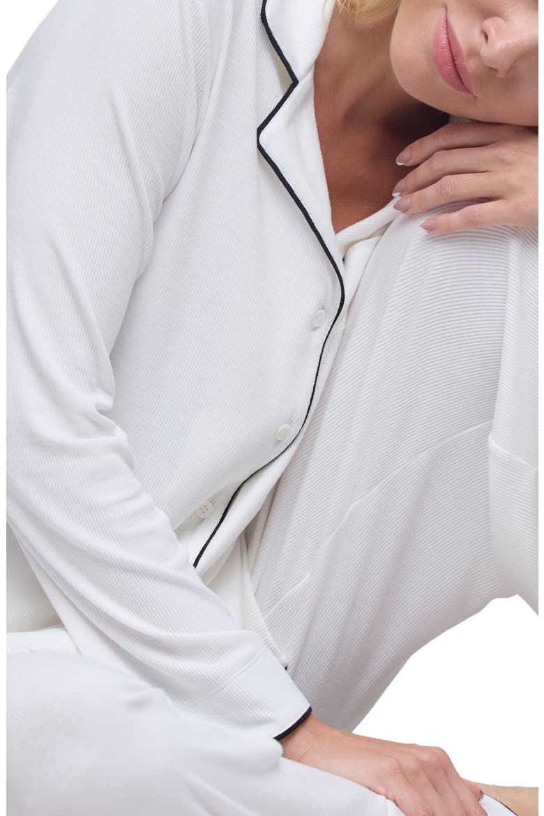 Rib Sleep Shirt, Alternate, color, PEARL-BLACK