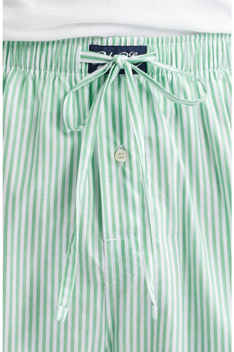 Yarn-Dyed Cotton Pajama Pants, Alternate, color, GREEN STRIPE CRUISE NAVY