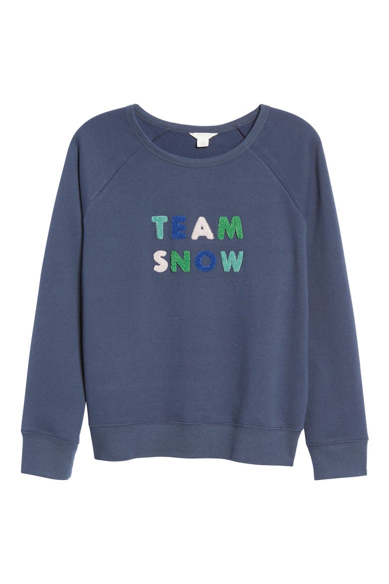 Team Snow Sweatshirt, Alternate, color, NAVY INDIGO