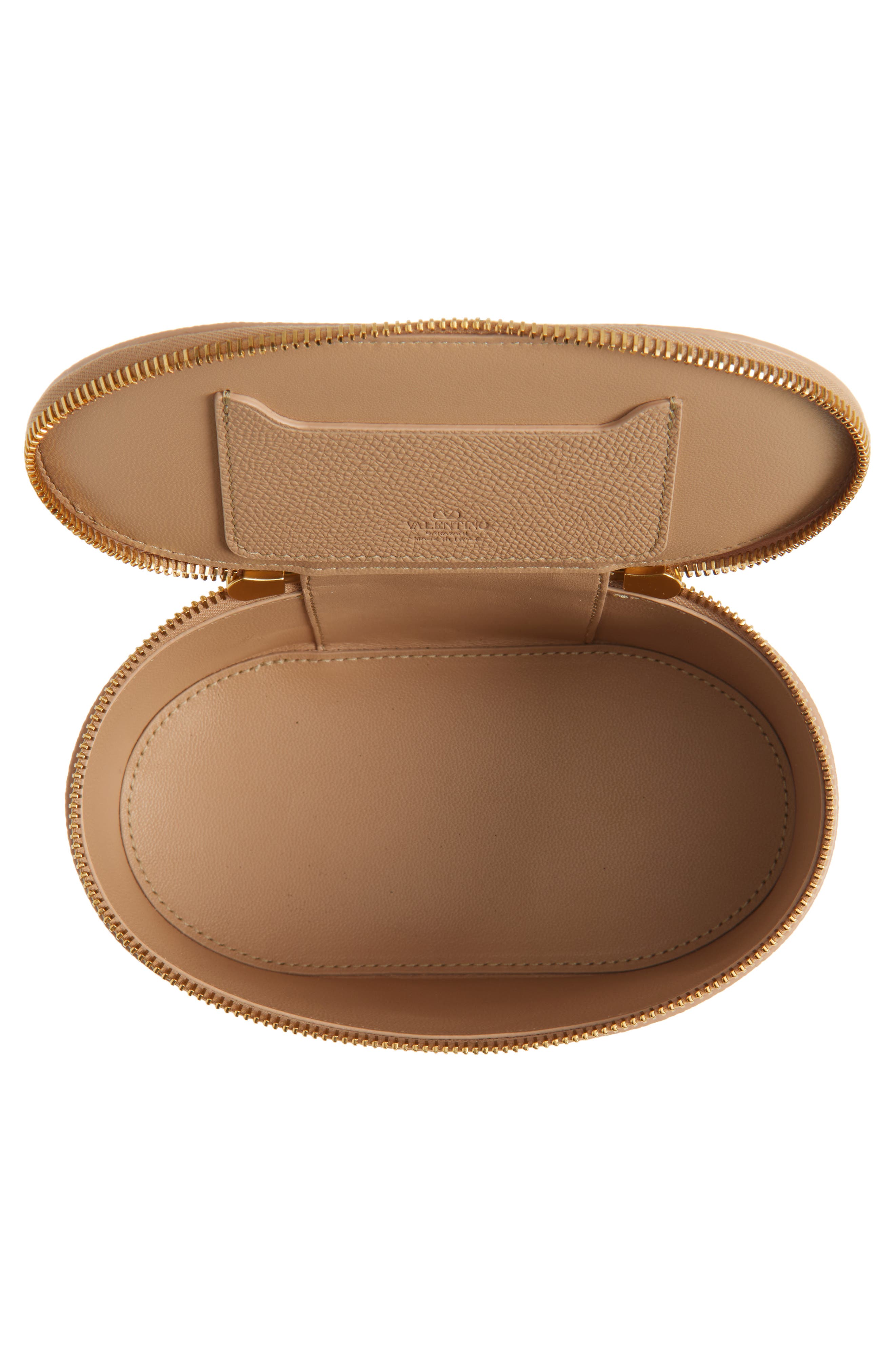 Valentino Garavani VLOGO Signature Leather Vanity Case, Alternate, color, Rose