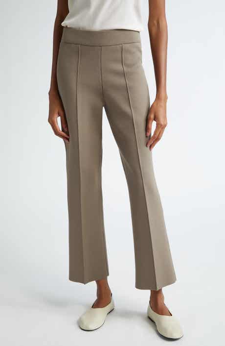 Foley Crepe Knit Flare Ankle Pants