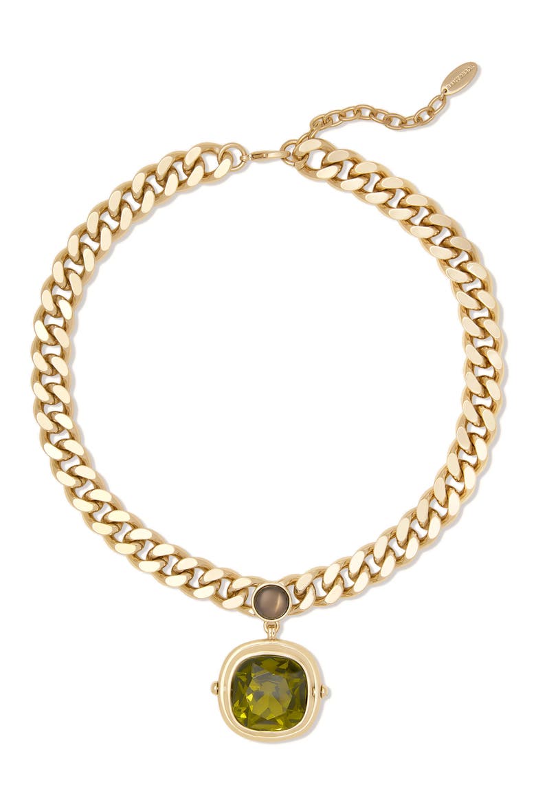 Siena Curb Chain Pendant Necklace, Main, color, GEMSTONE MULTI