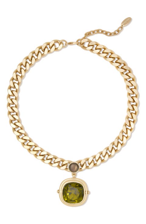 Siena Curb Chain Pendant Necklace