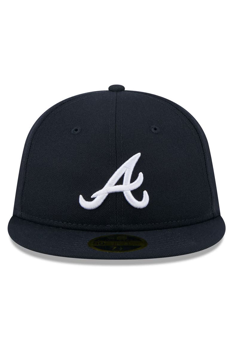 New Era Men's New Era  Navy Atlanta Braves 2025 Jackie Robinson Day Retro Crown 59FIFTY Unstructured Fitted Hat, Alternate, color, 