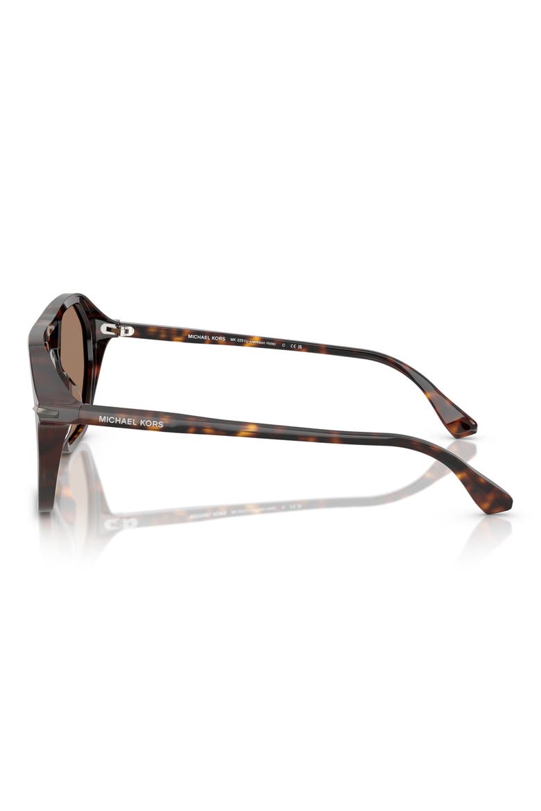 Jackson Hole 57mm Pilot Sunglasses, Alternate, color, DARK TORTOISE / BROWN SOLID