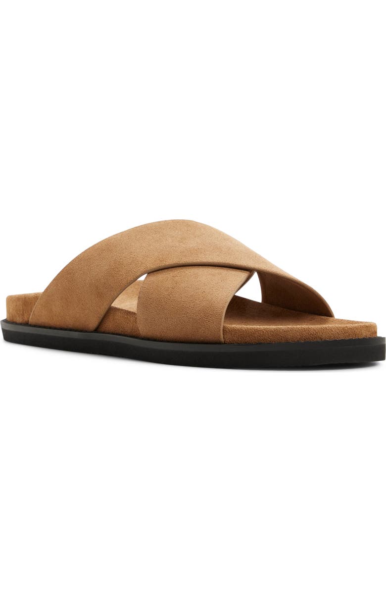 G.H.BASS Charleswood Cross Strap Sandal, Main, color, Light Brown