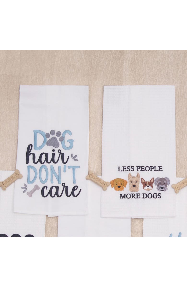 C&F Home Dog Hair Don't Care Kitchen and Bathroom Embroidered Hand Towel, Alternate, color, Blue