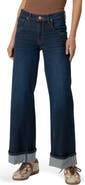 KUT from the Kloth Meg High Waist Cuffed Wide Leg Jeans