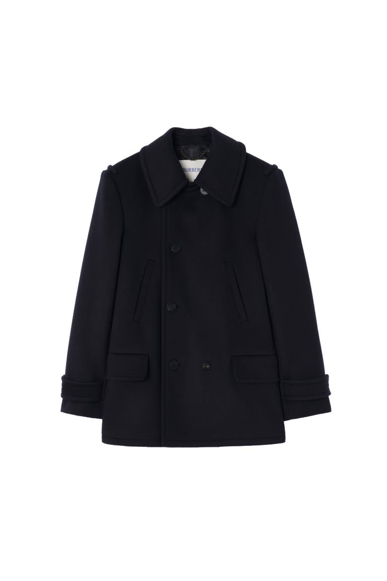 Wool Cashmere Pea Coat, Alternate, color, Navy