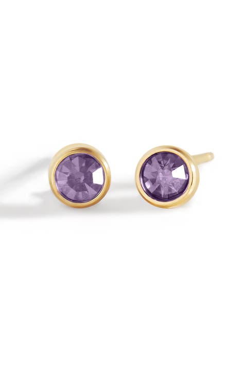 Birthstone Bezel Studs