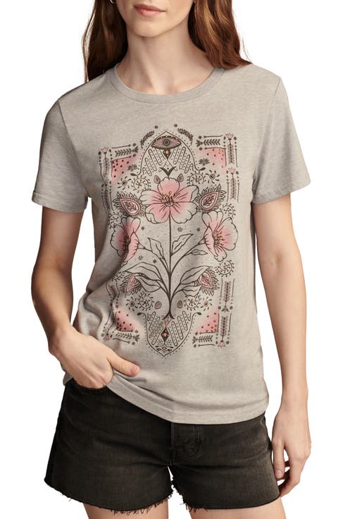Floral Embellished Graphic T-Shirt