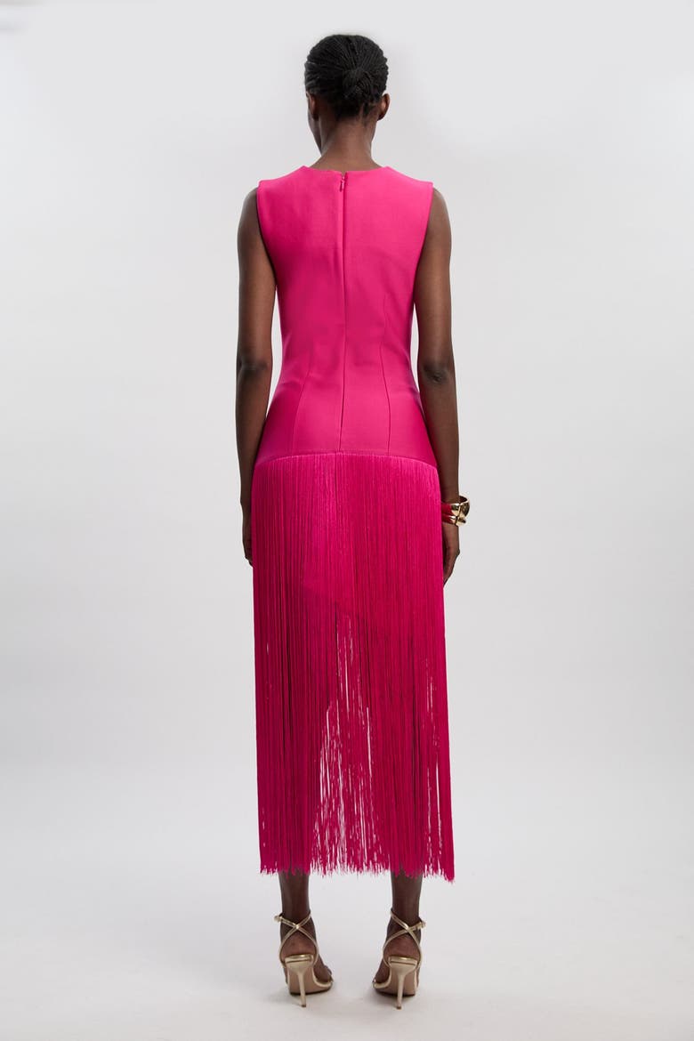 Form Fit Bandage Tassel Hem Mini Dress, Alternate, color, Pink