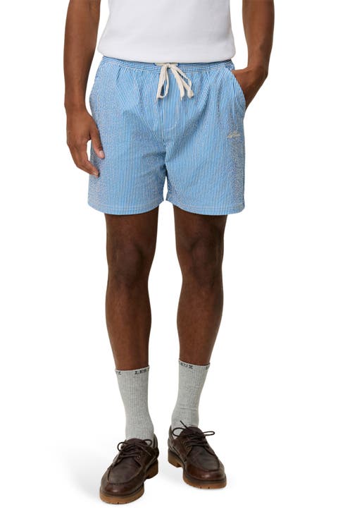 Stripe Seersucker Swim Shorts