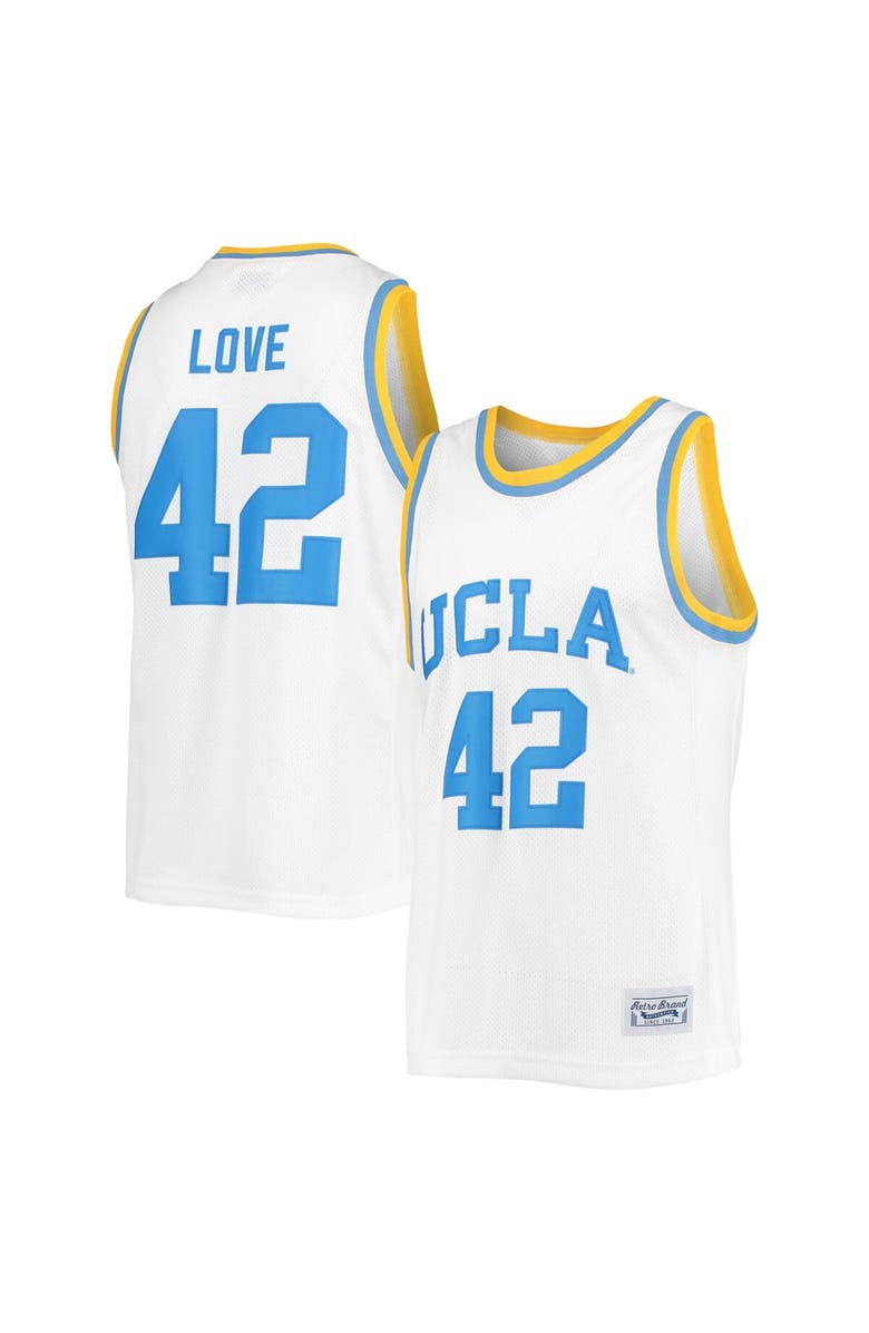 Retro Brand Men's Original Retro Brand Kevin Love White UCLA Bruins Commemorative Classic Basketball Jersey, Main, color, 