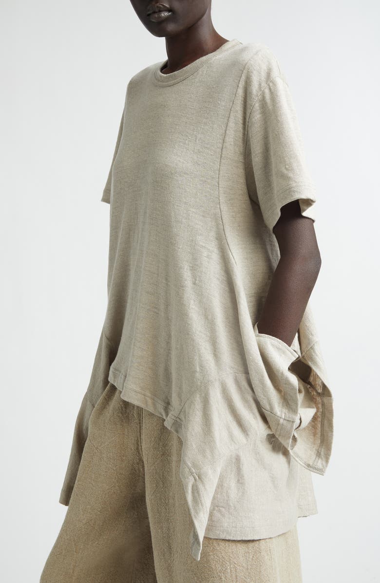 Comme des Garçons Thick Linen Jersey T-Shirt, Alternate, color, Ecru