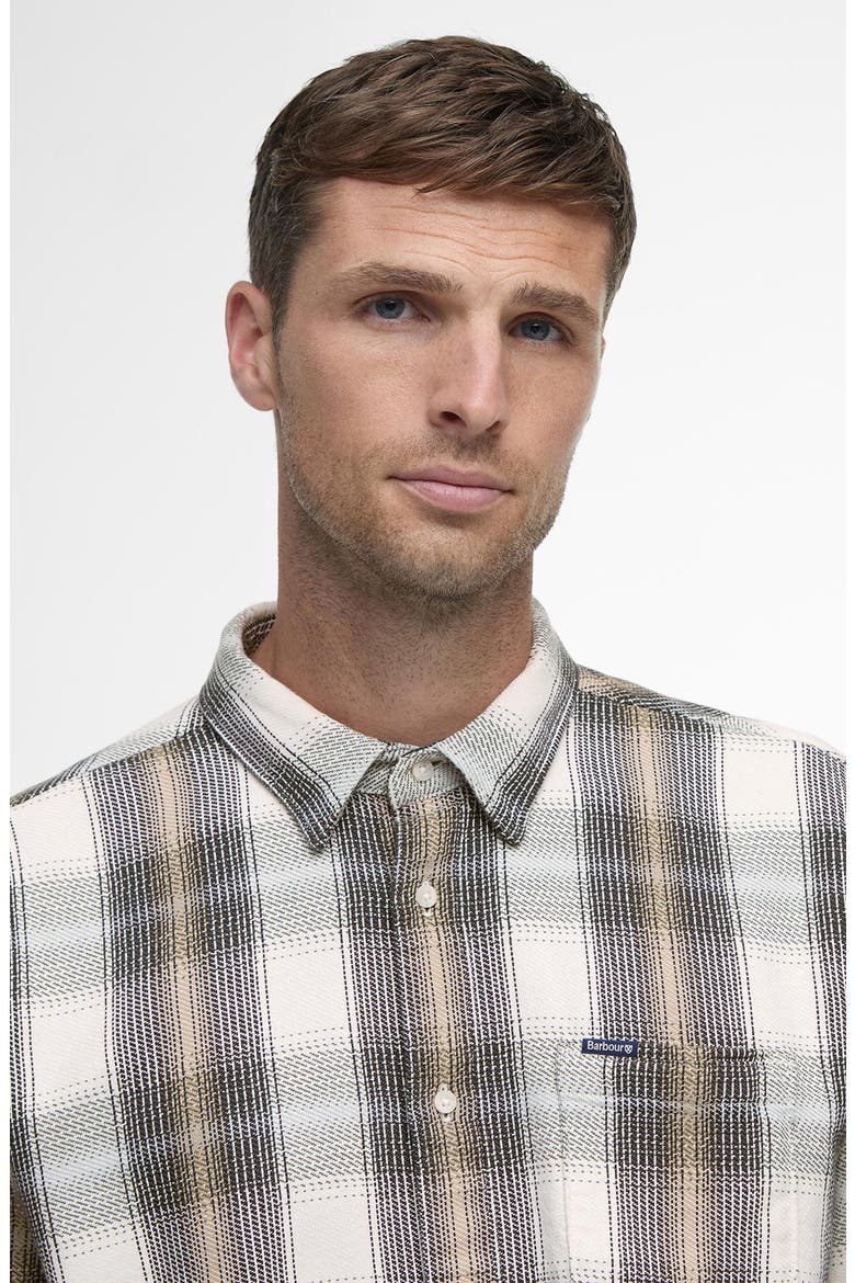 Hawthorn Plaid Brushed Cotton Button-Up Shirt, Alternate, color, WHISPER WHITE