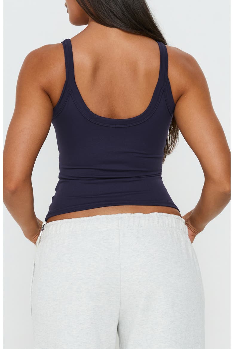 Kasper Cinched Longline Tank Top, Alternate, color, NAVY