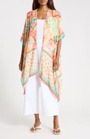 NORDSTROM RACK Lightweight Print Ruana