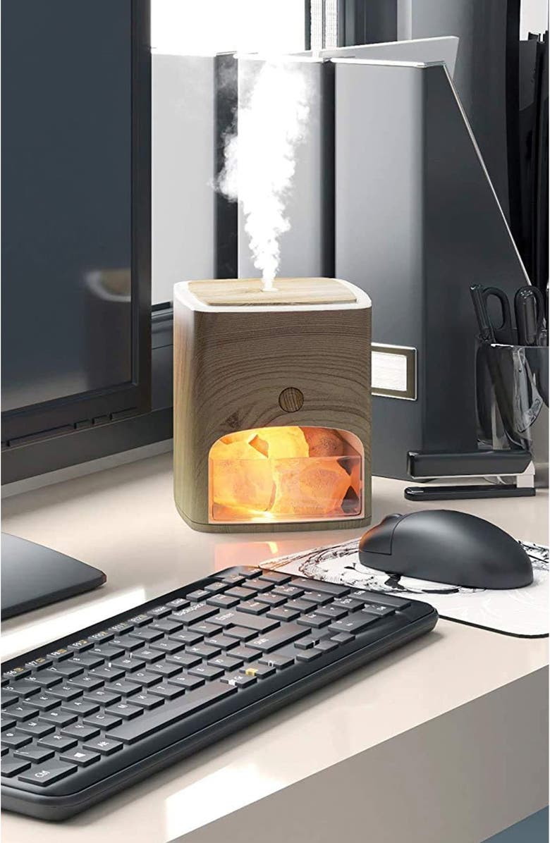 PURE DAILY CARE Himalayan Pink Salt Diffuser with 10 Essential Oils, Alternate, color,