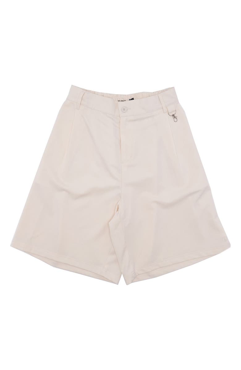 STUDENTS Calculus Baggy Slack Pleated Shorts, Main, color, Cream