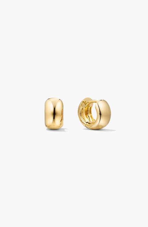Chunky Huggie Hoop Earrings