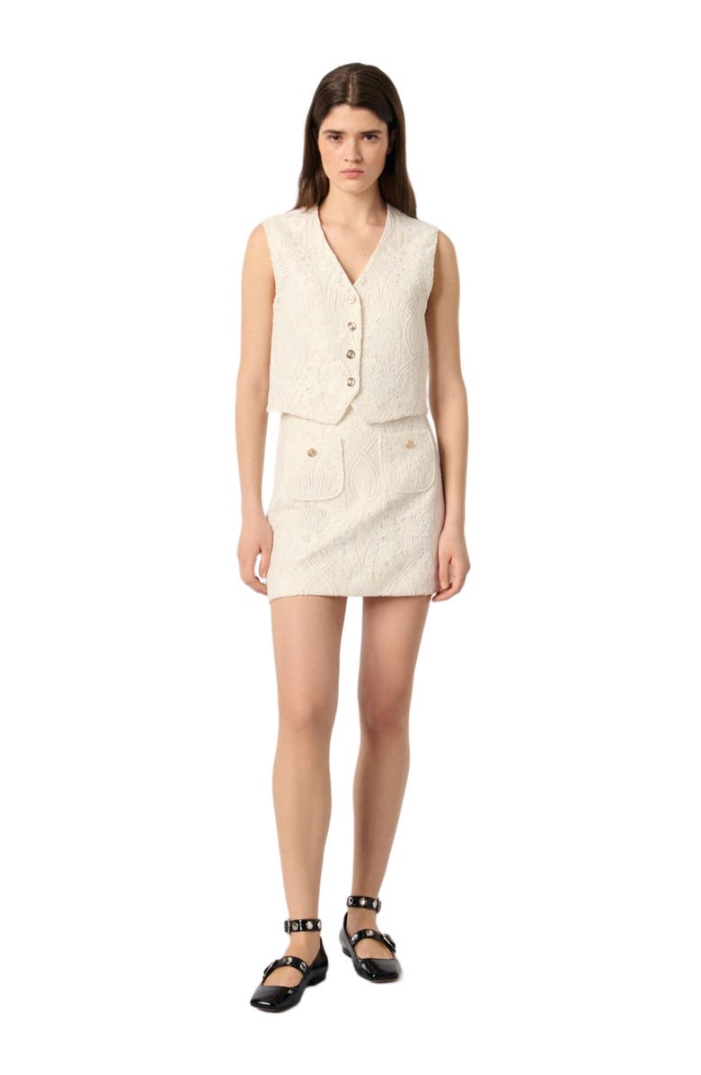 maje Lace Vest, Alternate, color, 