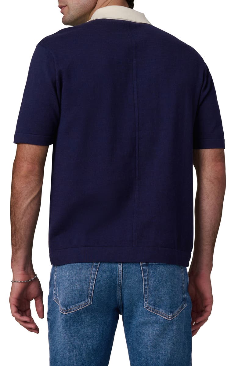 Joe's Contrast Collar Cotton Polo, Alternate, color, Baritone Blue