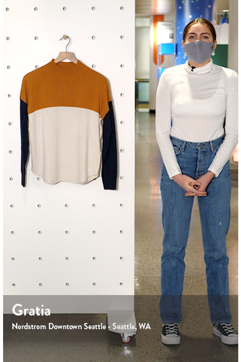 Colorblock Ashbury Mock Neck Sweater video