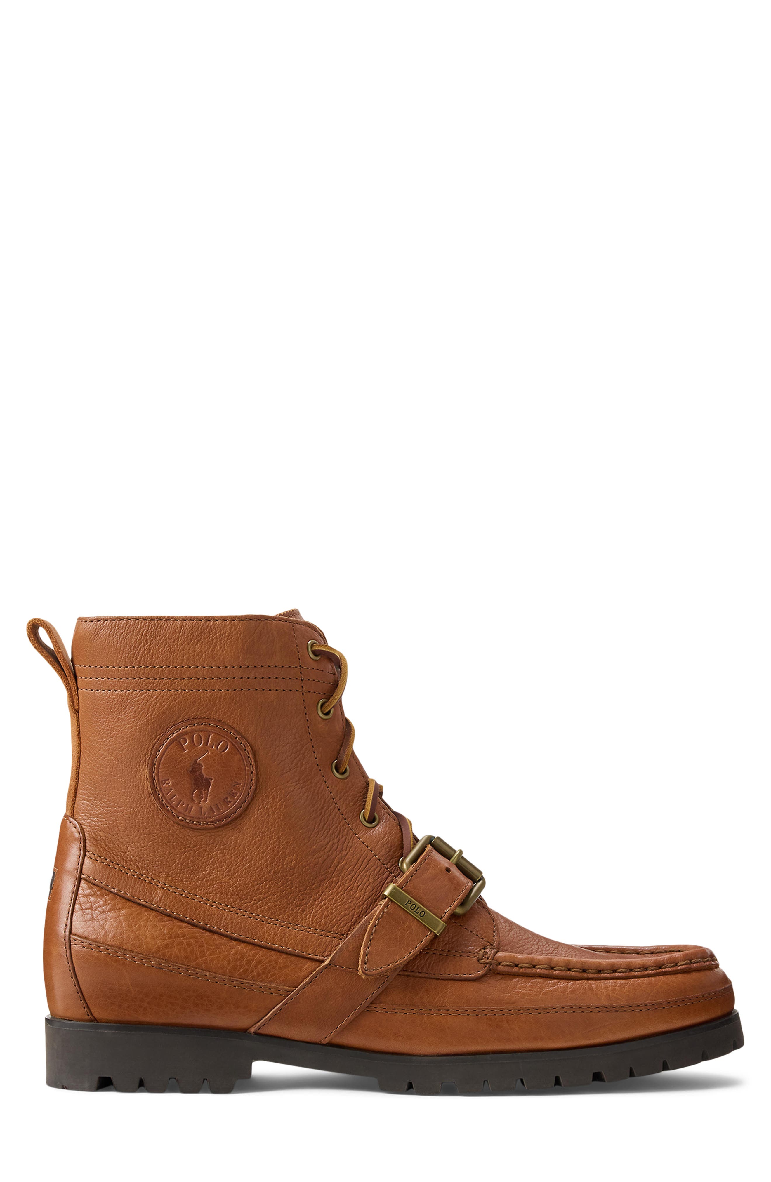 Polo Ralph Lauren Ranger Belted Boot, Alternate, color, Polo Tan