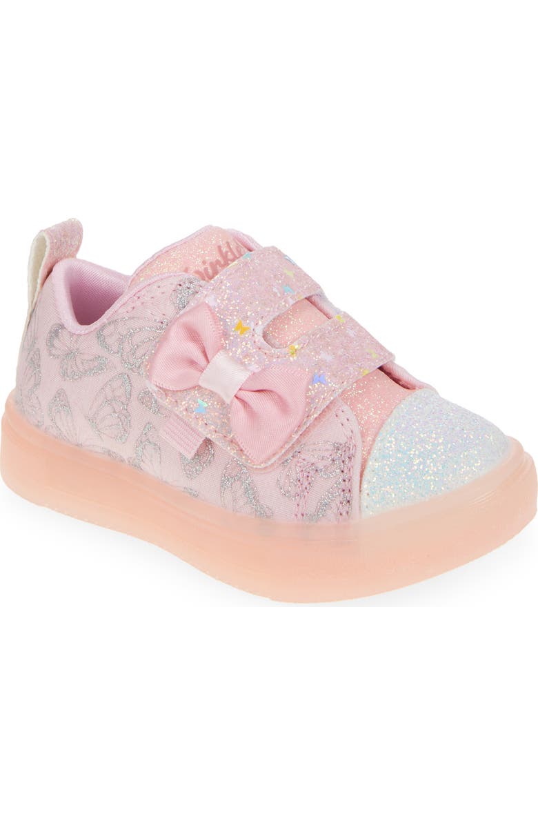 SKECHERS Kids' Twinkle Sparks Light-Up Glitter Sneaker, Main, color, Rose Gold