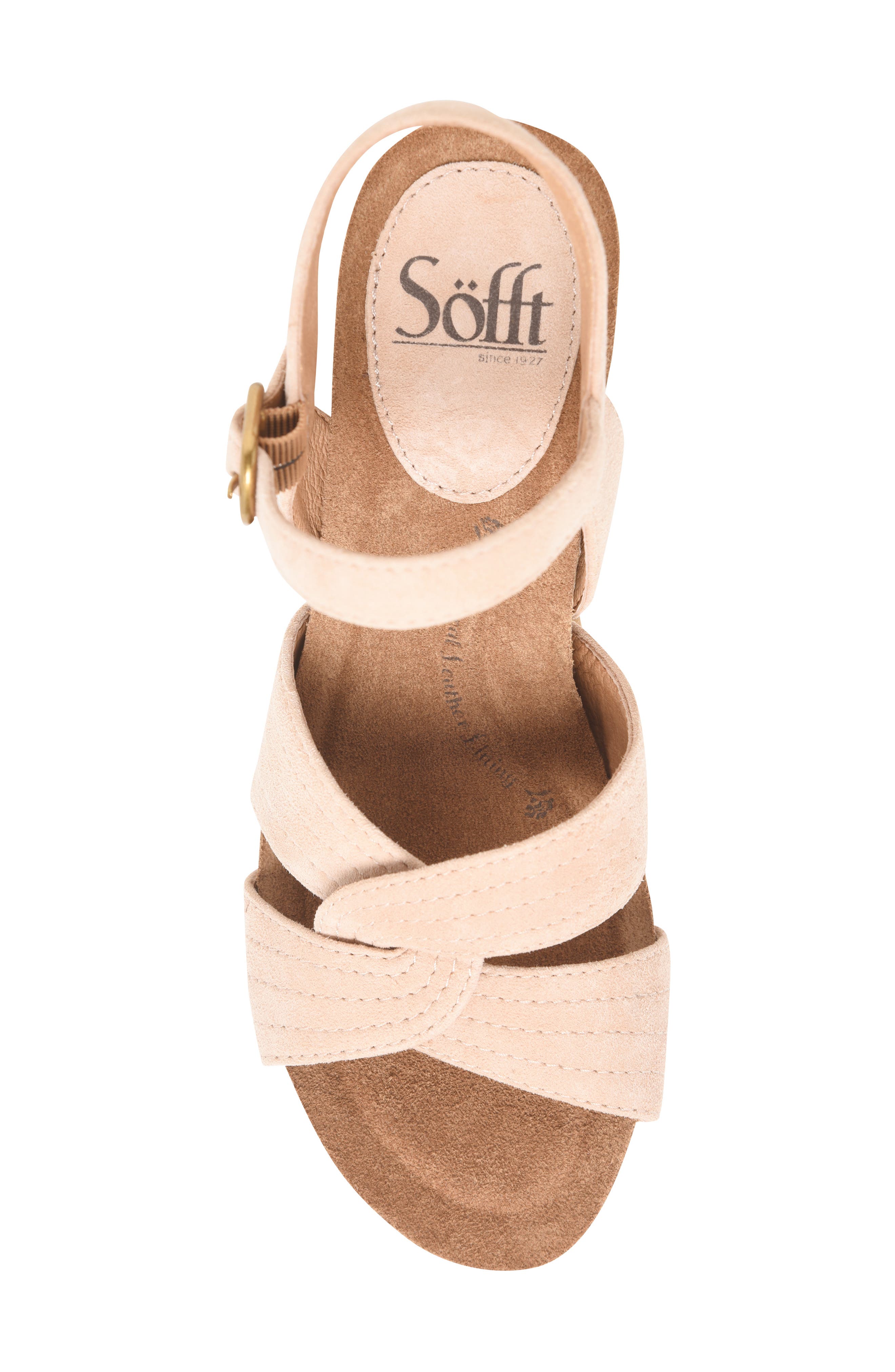 Söfft Clarissa Wedge Sandal, Alternate, color, Blush