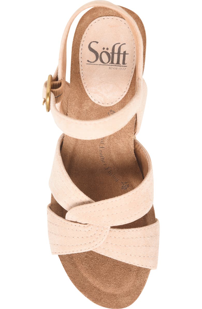 Söfft Clarissa Wedge Sandal, Alternate, color, Blush