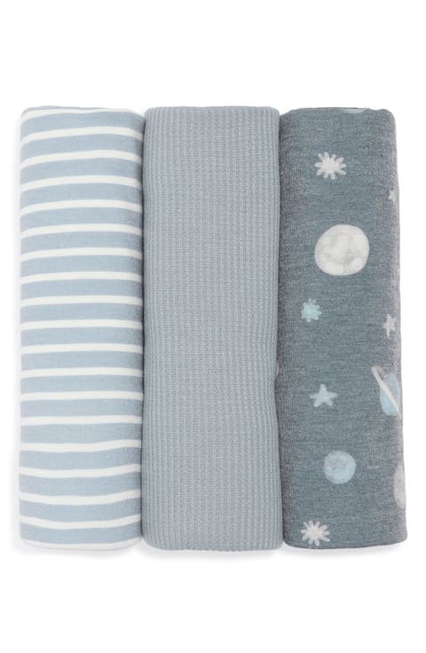 3-Pack Assorted Watercolor Space Blankets (Baby)